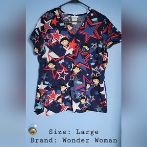 Scrubstar scrub top: Large/Wonder Woman